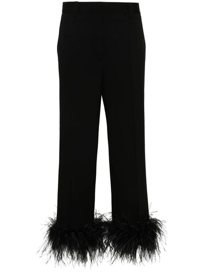 Feather-Trimmed Trousers