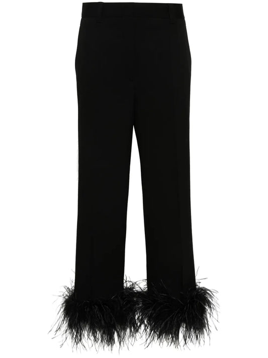 Feather-Trimmed Trousers