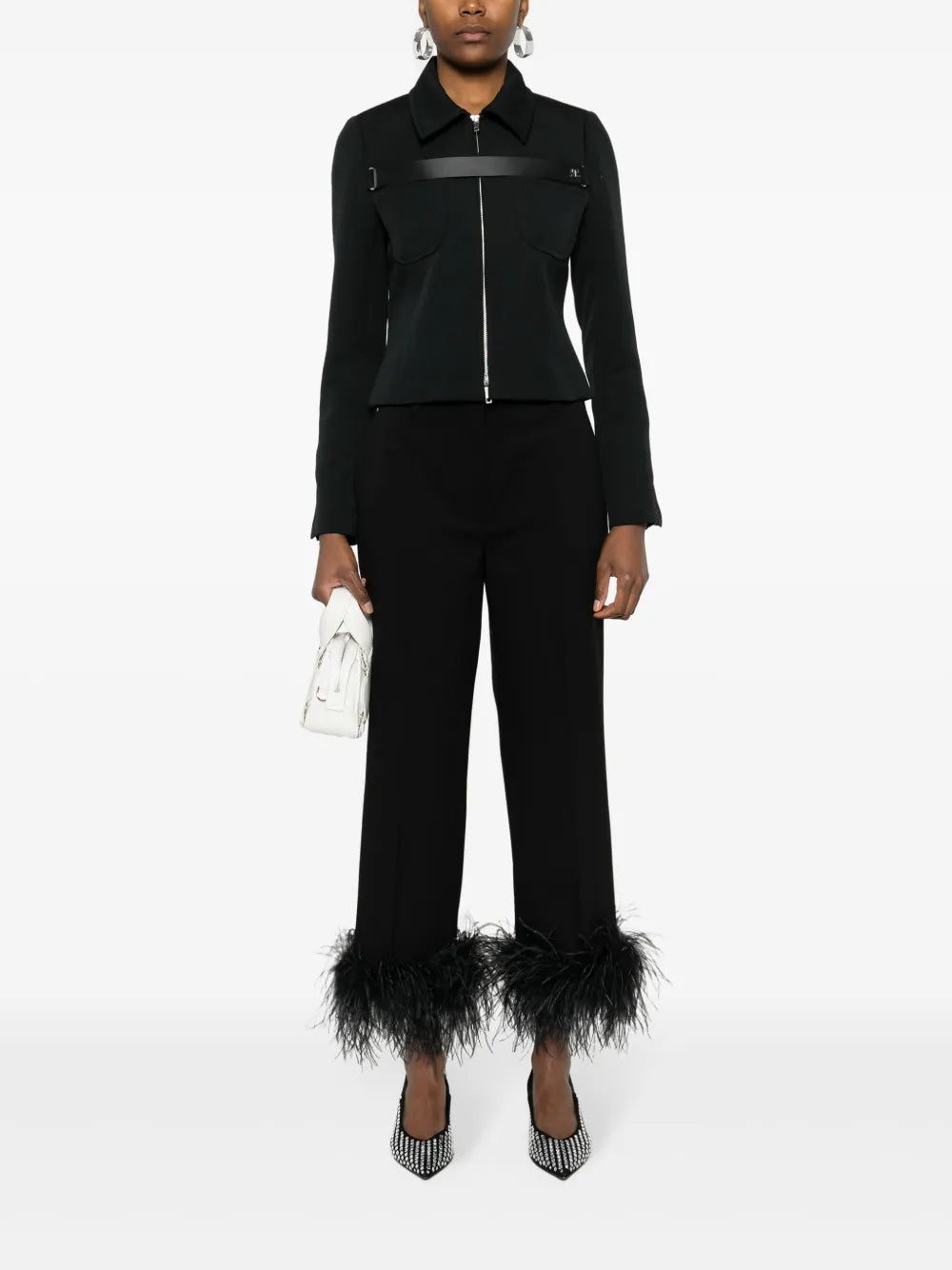 Feather-Trimmed Trousers