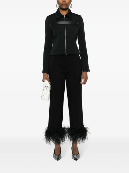 Feather-Trimmed Trousers