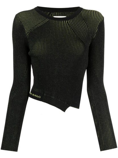 Side-Slit Asymmetric Knitted Top