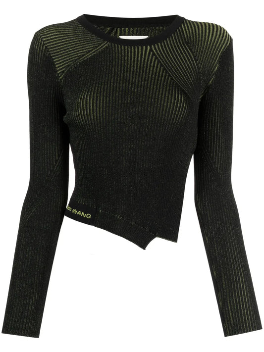 Side-Slit Asymmetric Knitted Top