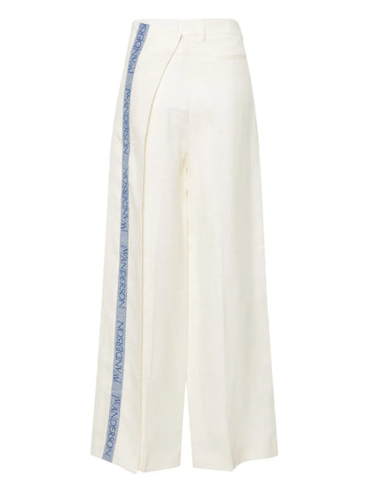 Logo-Stripe Palazzo Pants