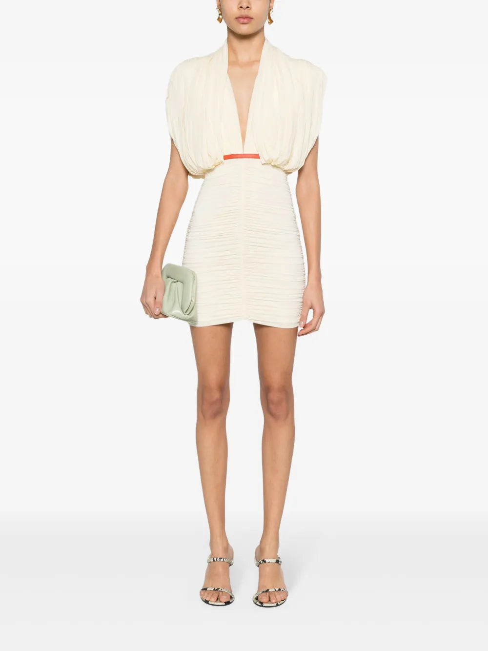 Draped-Design Dress