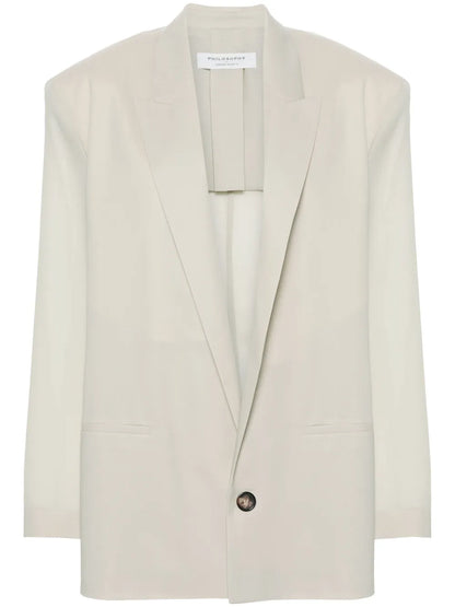 Sheer Single-Breasted Blazer