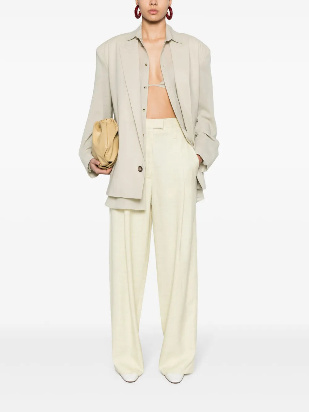 Sheer Single-Breasted Blazer