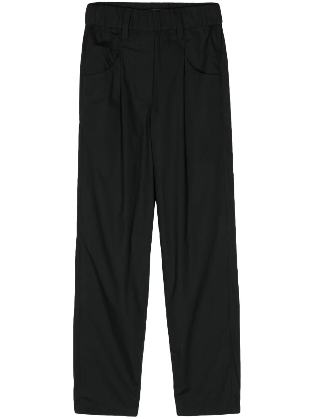 Elasticated-Waist Cropped Trousers