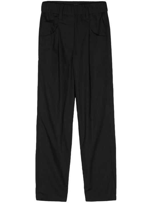 Elasticated-Waist Cropped Trousers