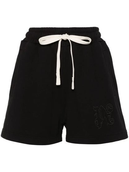 Logo-Embroidered Cotton Track Shorts