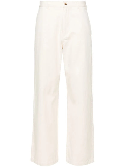 Wide-Leg Cotton Chino Trousers