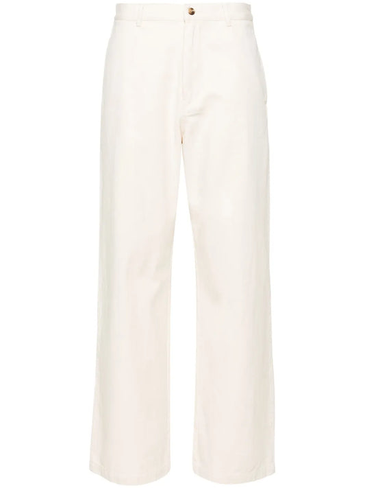 Wide-Leg Cotton Chino Trousers