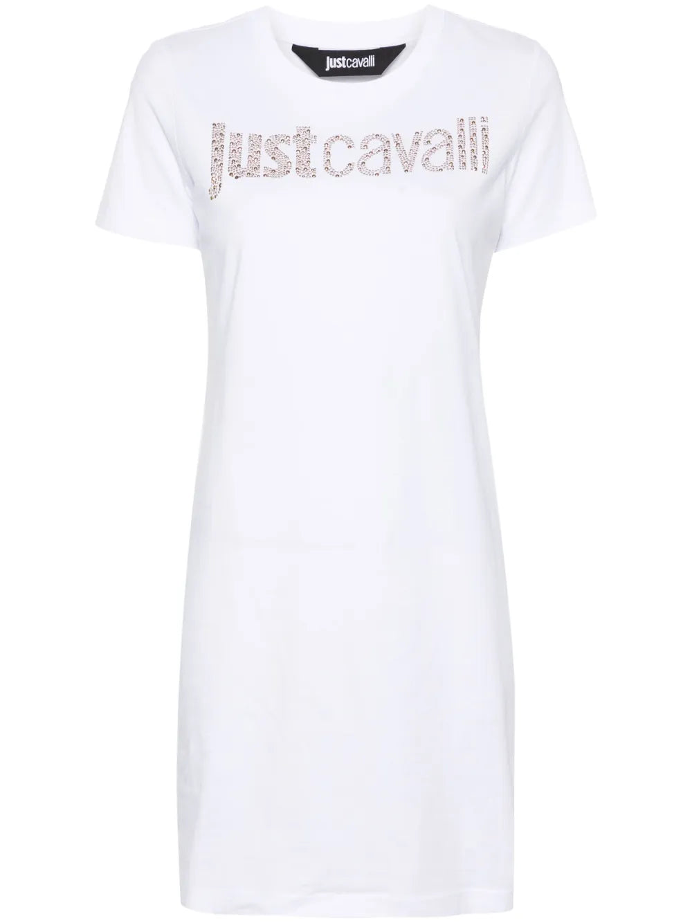 Rhinestone-Logo T-Shirt Dress