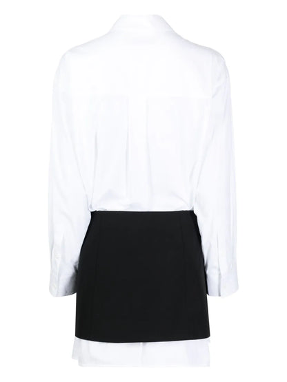 Long-Sleeve Panelled Shirtdress