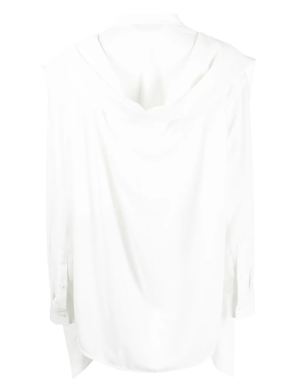Drape-Detail Long-Sleeve Shirt
