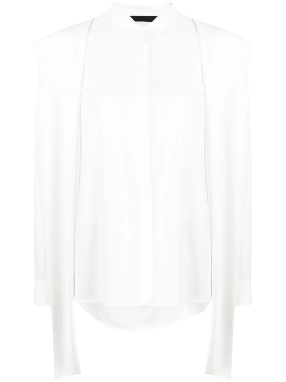 Drape-Detail Long-Sleeve Shirt