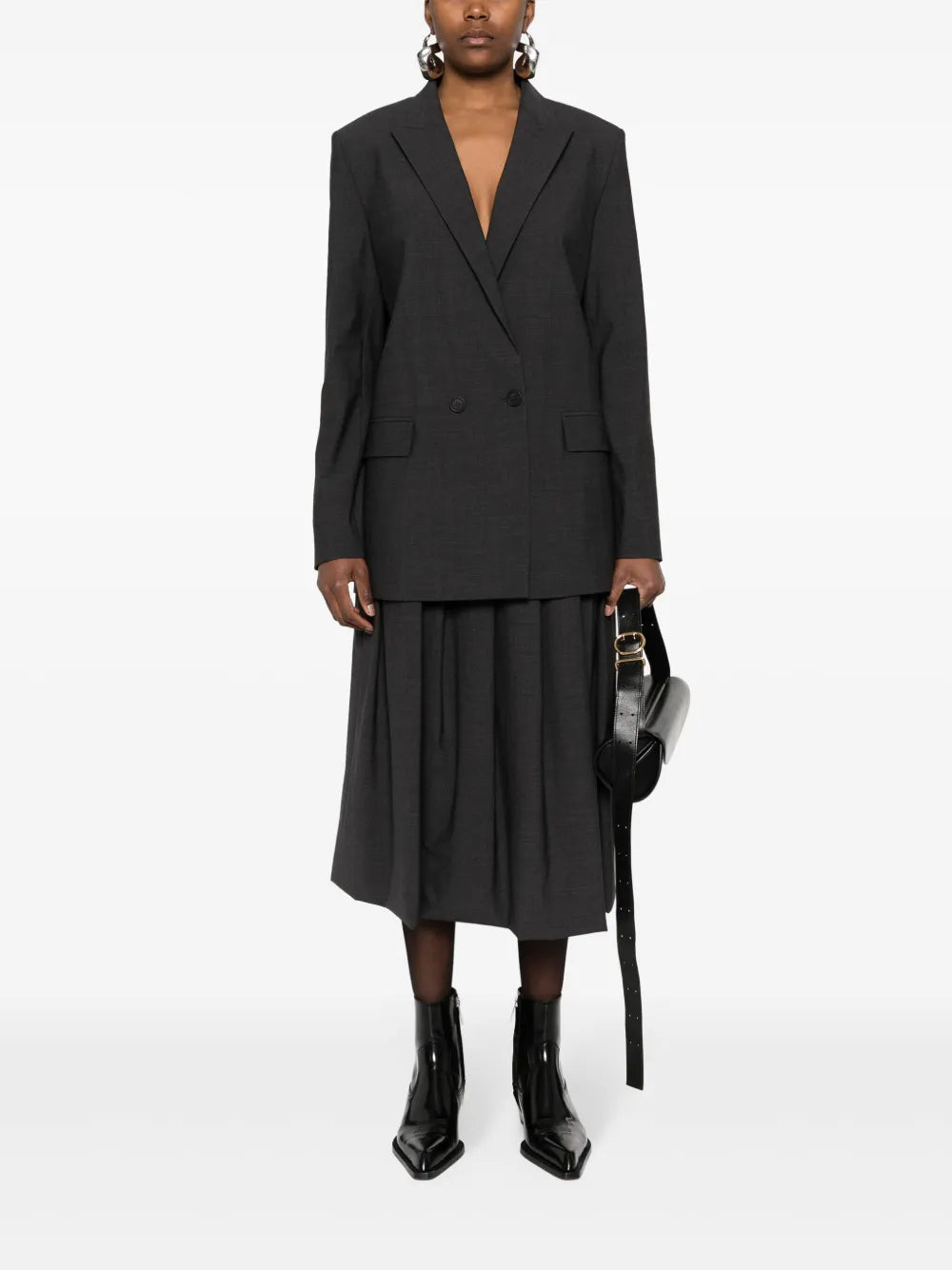 Pleated Midi Skirt