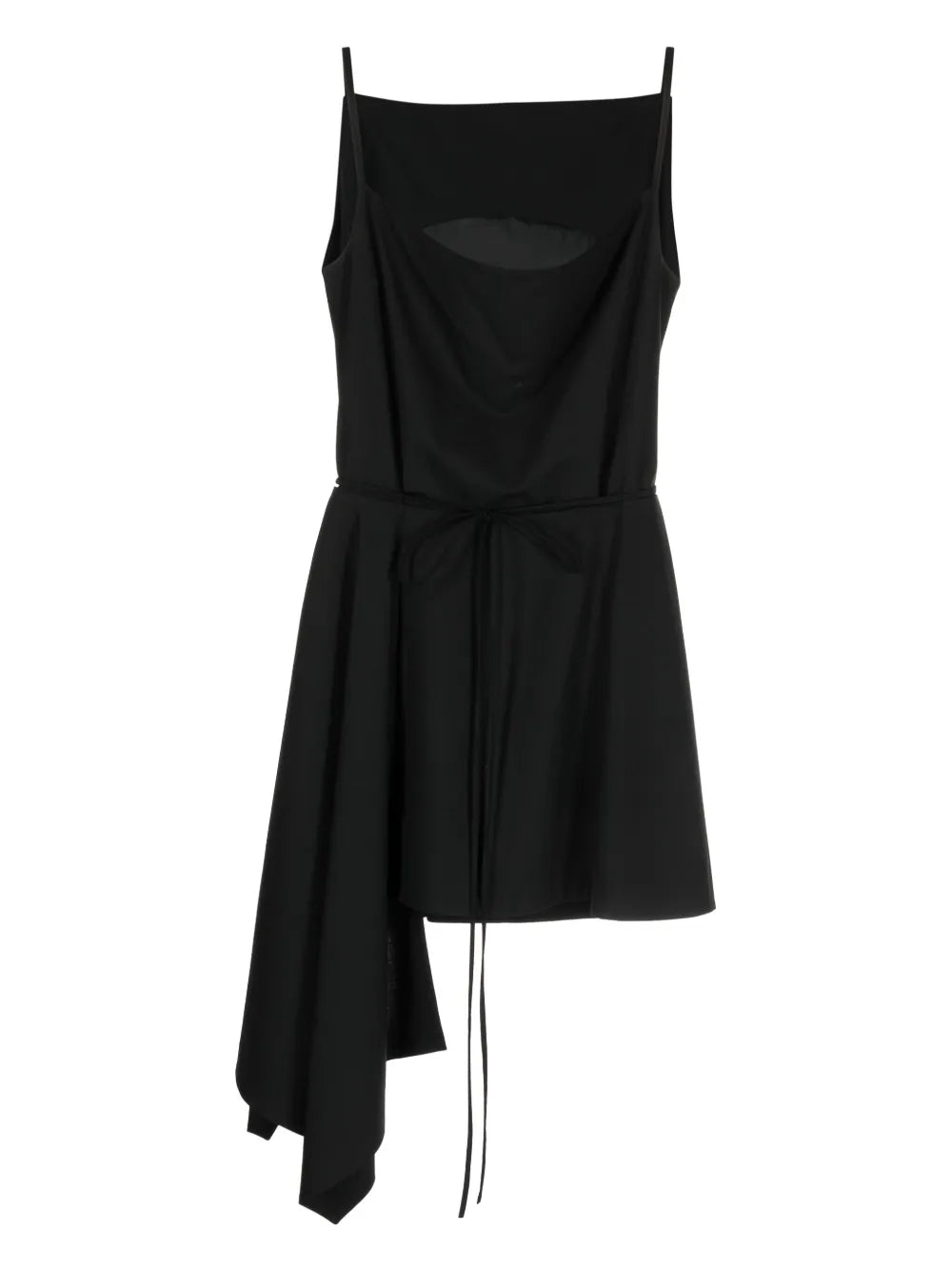 Asymmetric-Hem Sleeveless Minidress