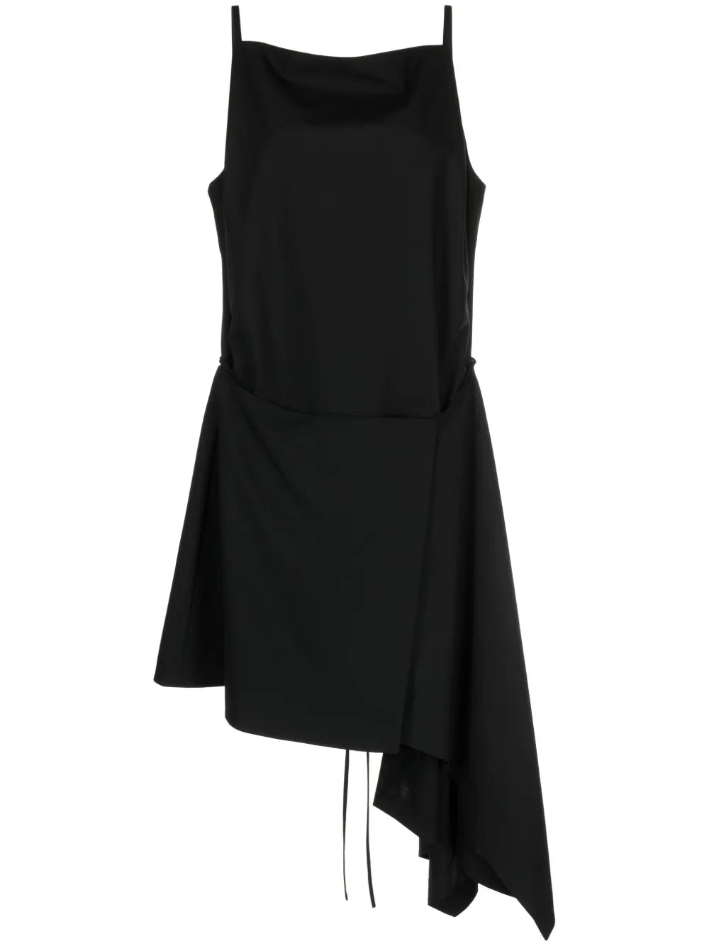 Asymmetric-Hem Sleeveless Minidress