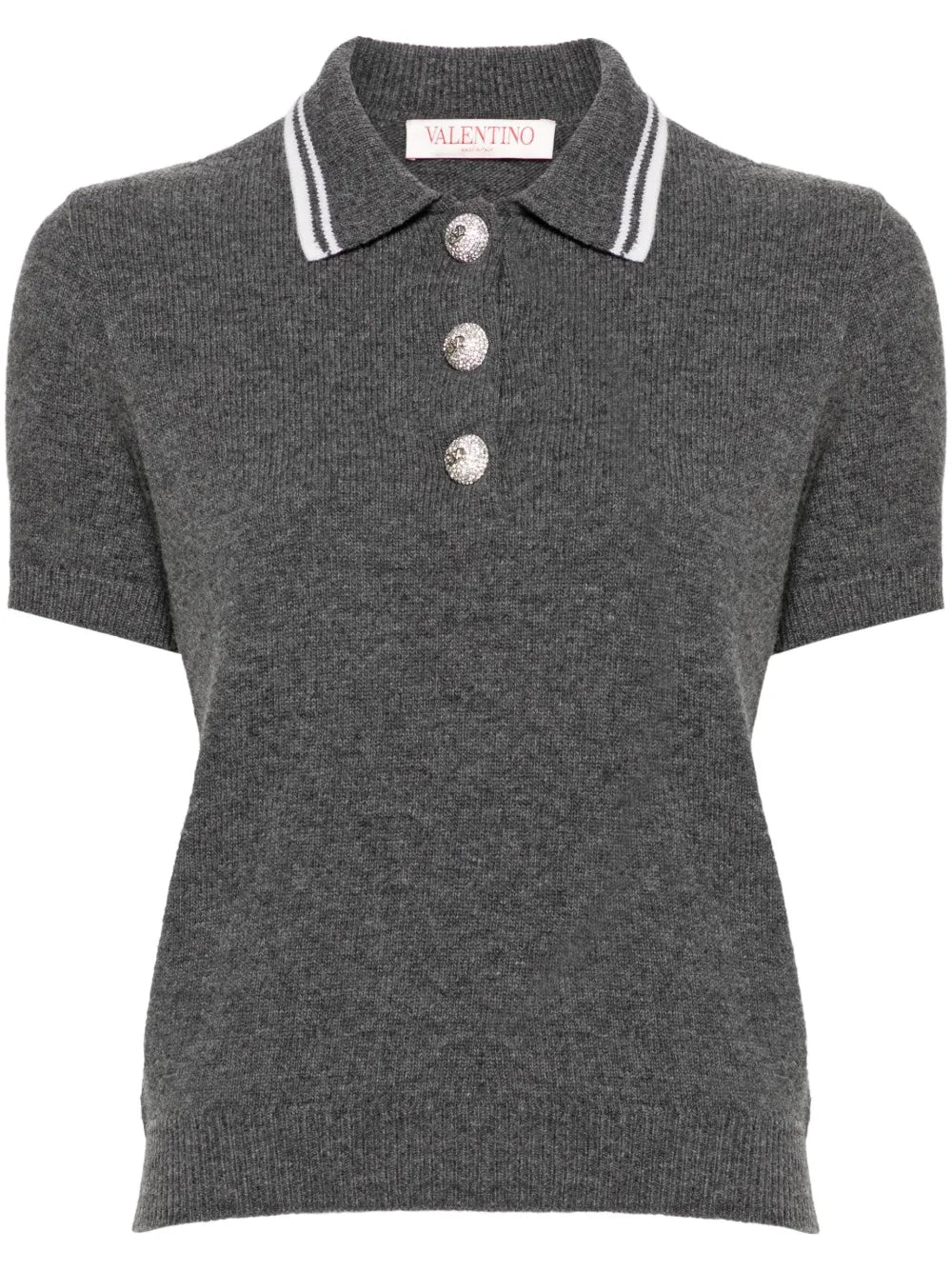 Striped-Edge Polo Shirt