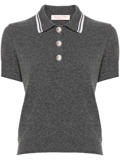 Striped-Edge Polo Shirt