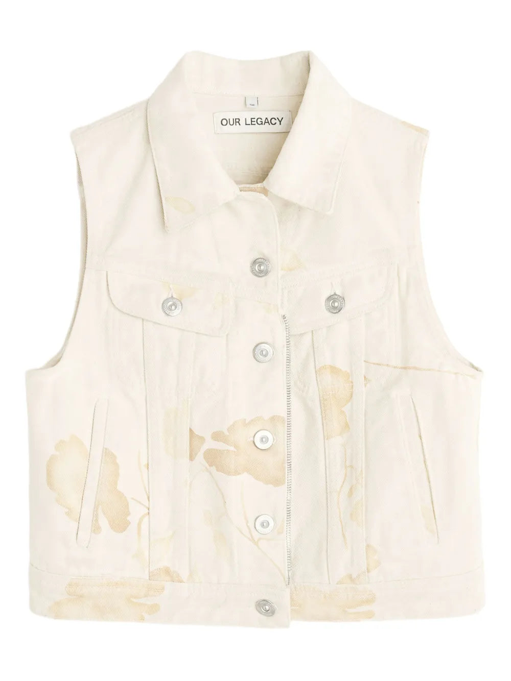 Zip-Up Denim Vest