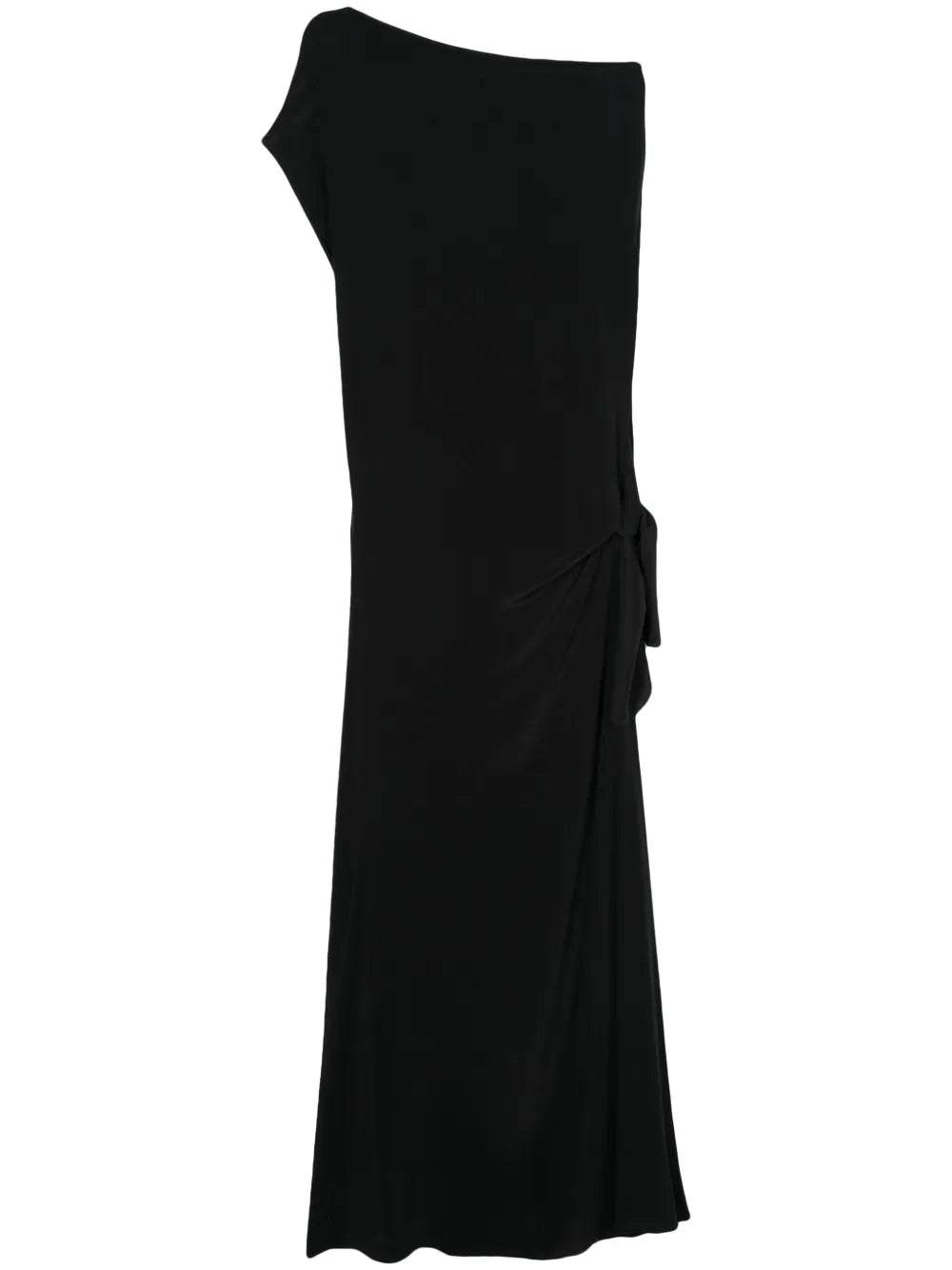 Cowl-Neck Silk Dress