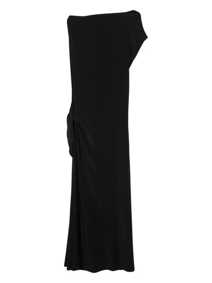 Cowl-Neck Silk Dress