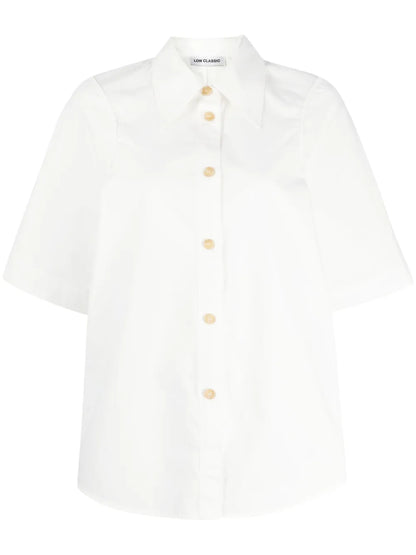Pointed-Collar Cotton Shirt