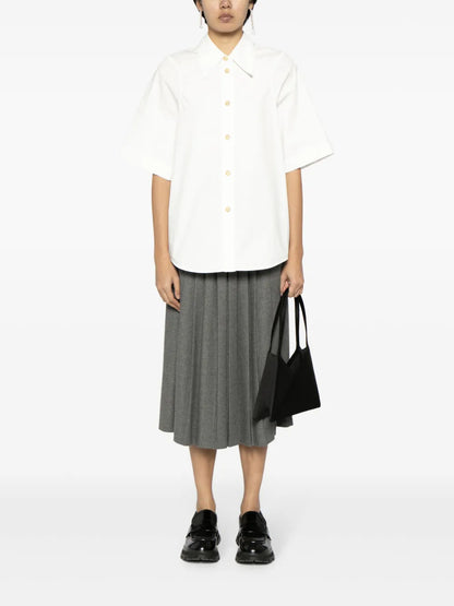Pointed-Collar Cotton Shirt