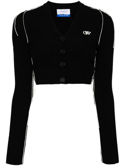 Ow Logo V-Neck Cardigan
