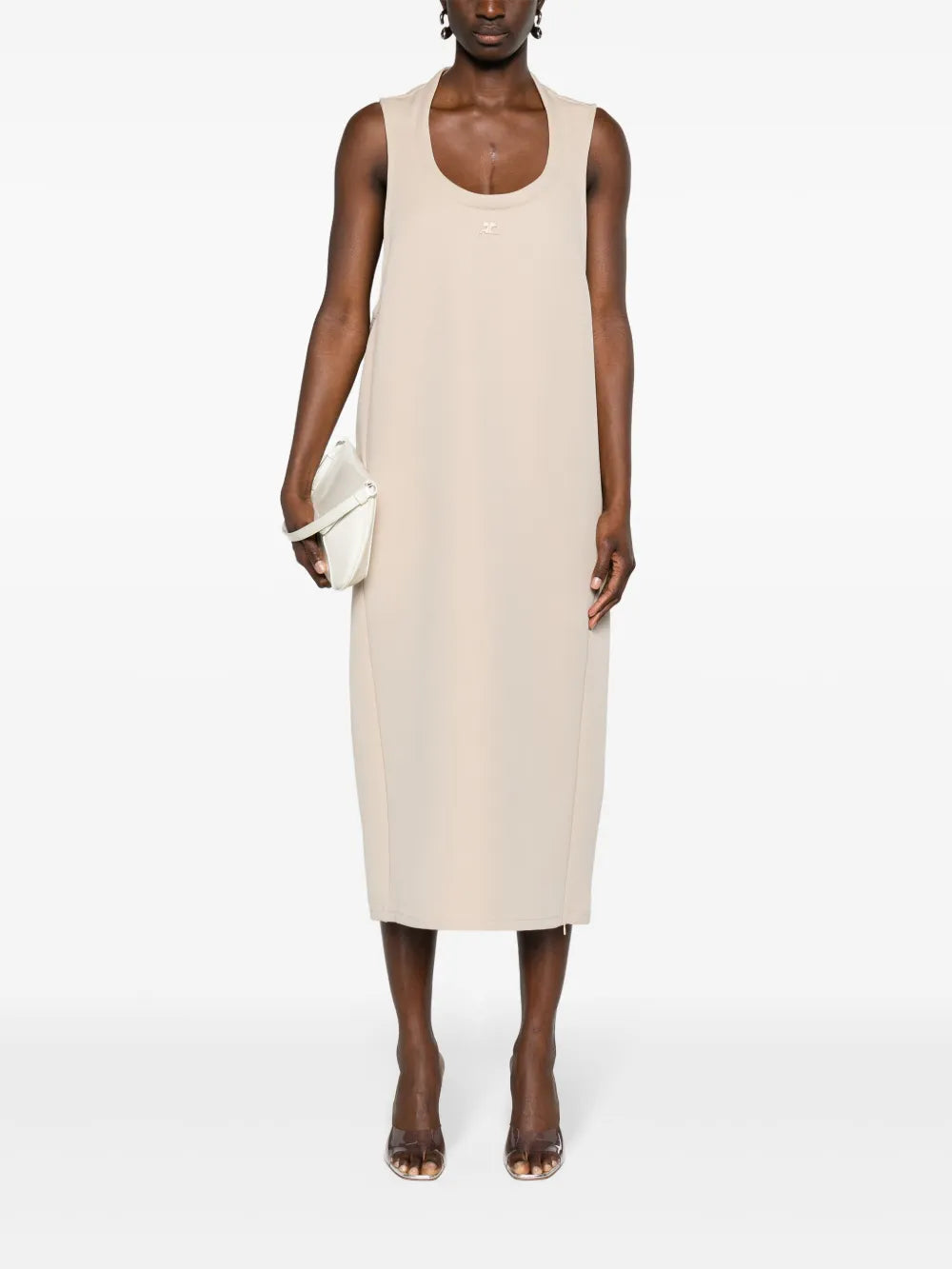 Logo-Patch Midi Dress