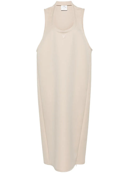 Logo-Patch Midi Dress
