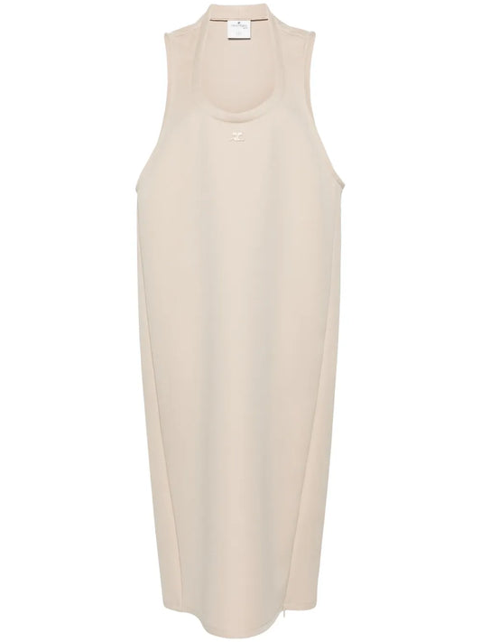 Logo-Patch Midi Dress