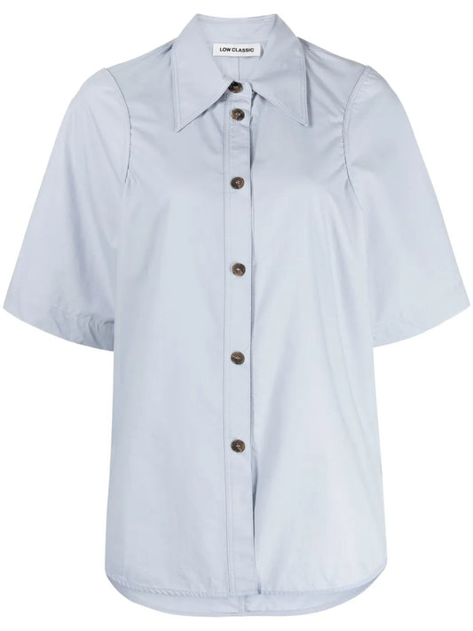 Pointed-Collar Cotton Shirt