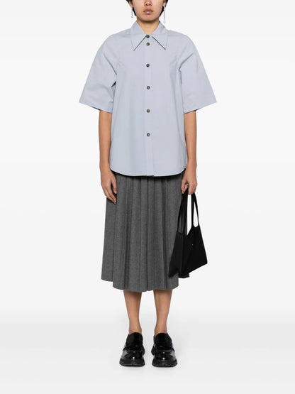 Pointed-Collar Cotton Shirt