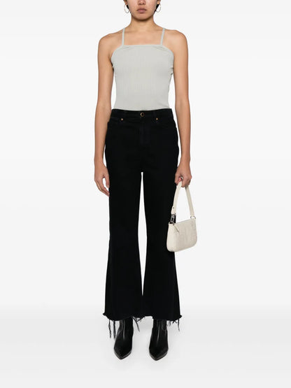 Halterneck Ribbed Tank Top