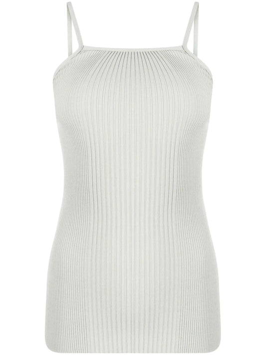 Halterneck Ribbed Tank Top