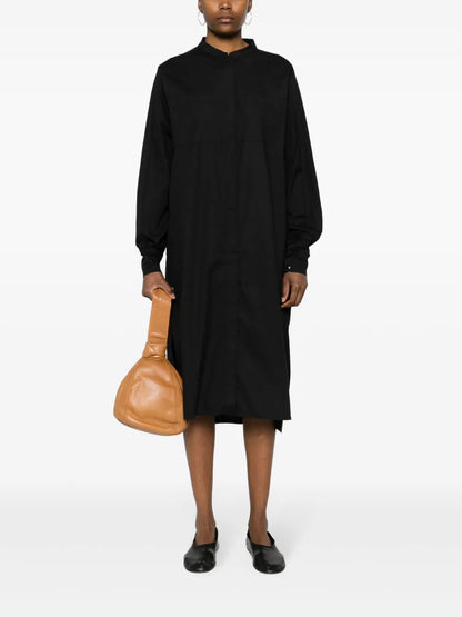 Seam-Detail Poplin Shirt Dress
