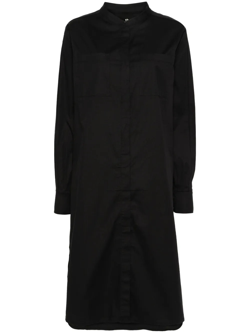 Seam-Detail Poplin Shirt Dress