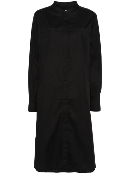 Seam-Detail Poplin Shirt Dress