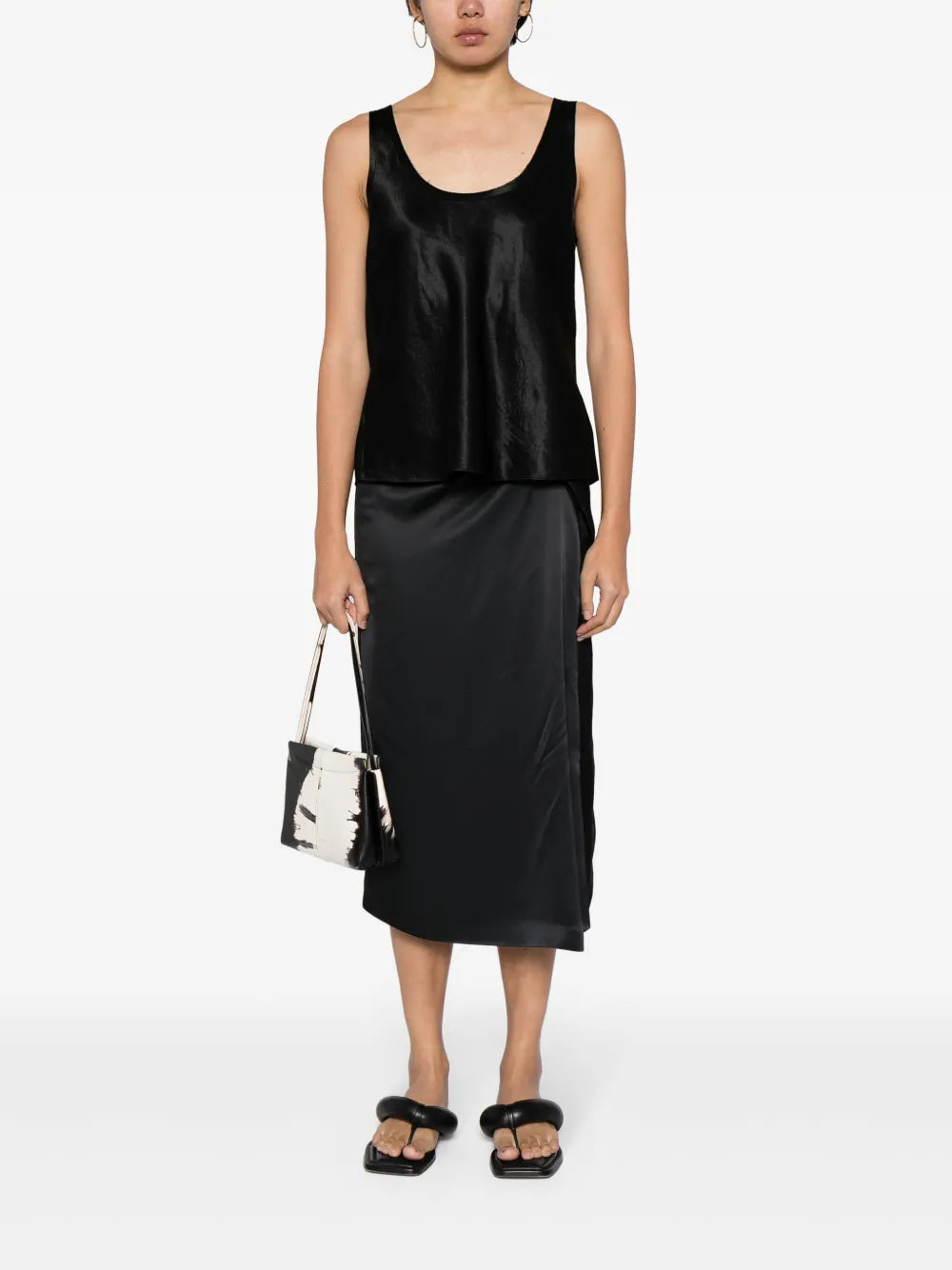 Scoop-Neck Satin Tank Top