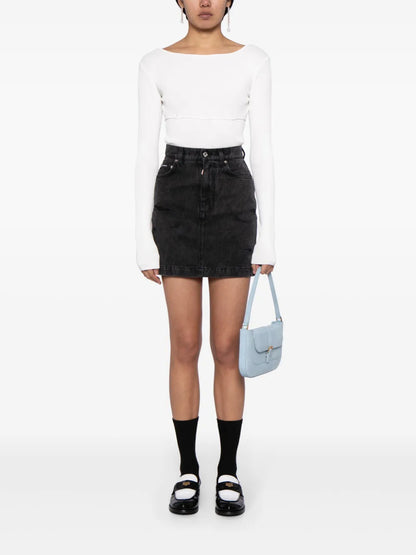 Boat-Neck Ribbed Jumper