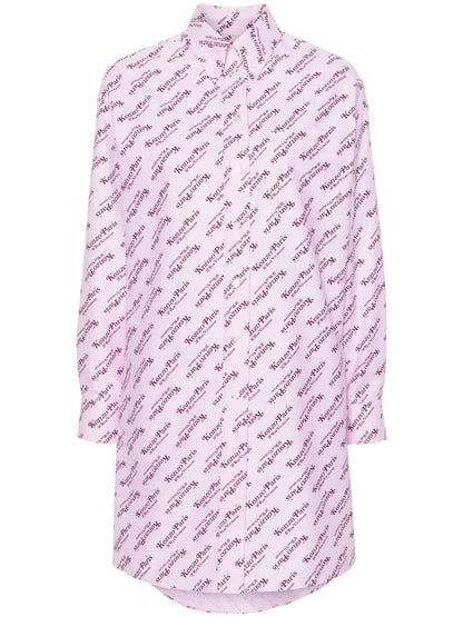 Logo-Print Shirt Dress