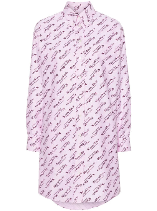 Logo-Print Shirt Dress