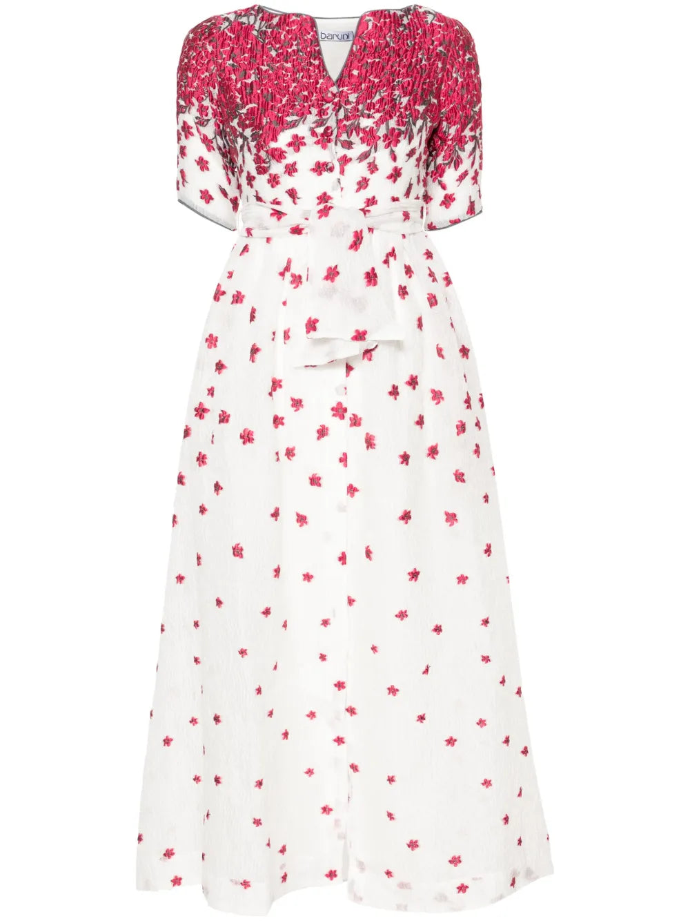 Lobelia Floral-Jacquard Maxi Dress