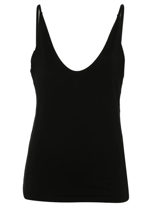 Logo-Embroidered Ribbed Top