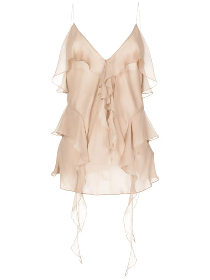 Draped Silk Top