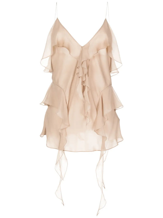 Draped Silk Top
