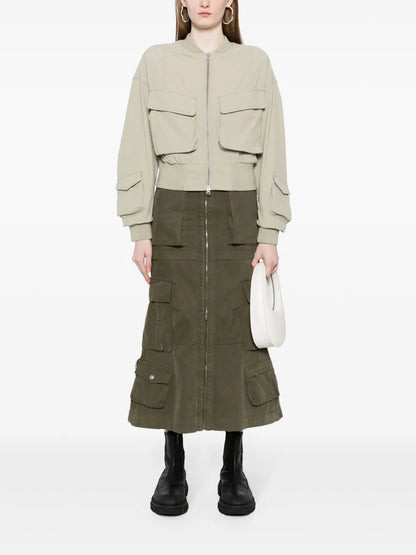 Cargo-Pocket Bomber Jacket