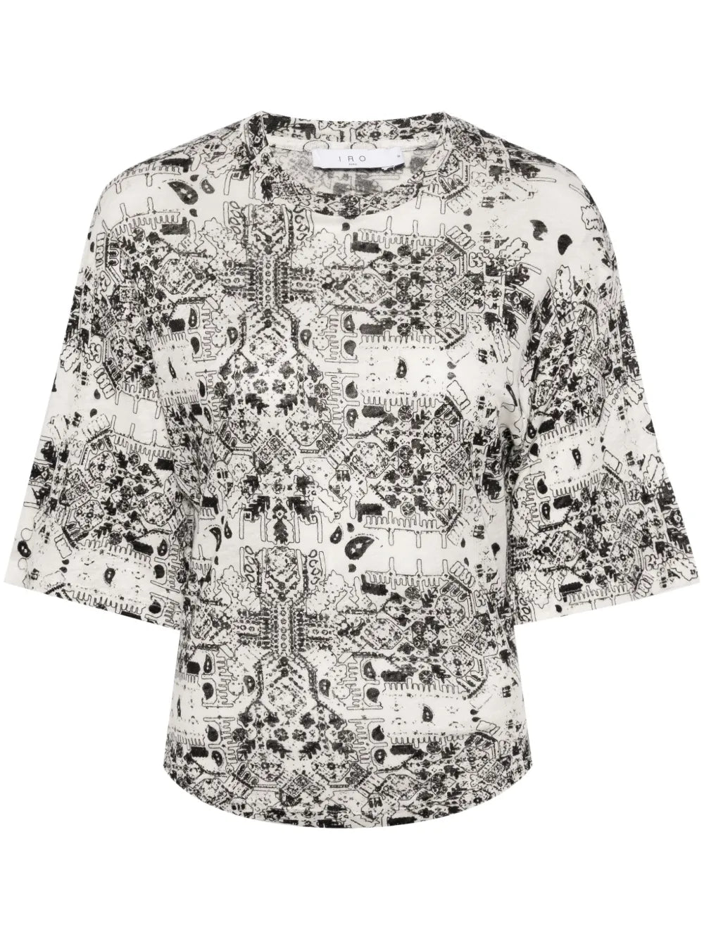 Walia Printed Linen T-Shirt
